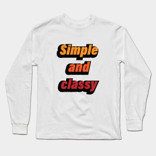 Simple & classy colorful design Long Sleeve T-Shirt